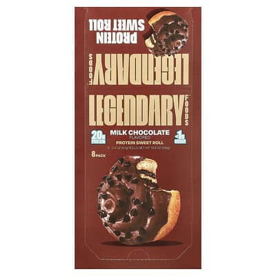 Протеиновый сладкий рулет, молочный шоколад, 8 шт., 2.4 oz (67 g) каждый