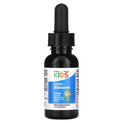 Жидкая эхинацея для детей, без спирта, натуральный апельсин, 1 fl oz (30 ml)
