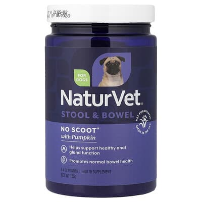 No Scoot® With Pumpkin, Stool & Bowel для собак, 5.4 oz (155 g)