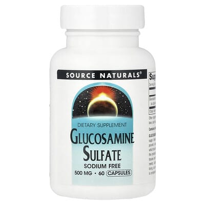 Глюкозамин сульфат Source Naturals, Sodium Free, 500 mg, 60 Capsules