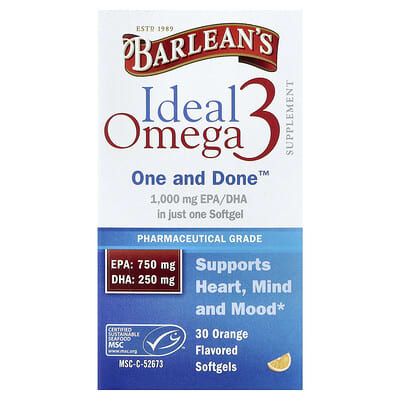 Ideal Omega 3, Orange, 30 мягких капсул