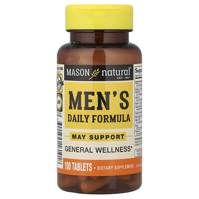 Мужские витамины Mason Natural Daily Formula, 100 таблеток