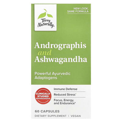 Andrographis and Ashwagandha, 60 капсул