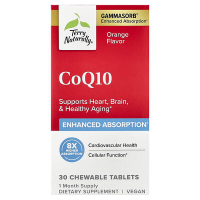 CoQ10, Оранжевый, 30 жевательных таблеток (100 mg per Tablet)