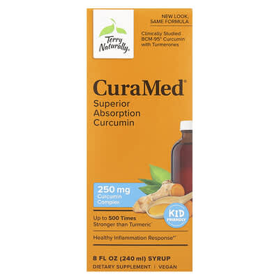 Сироп CuraMed, куркумин с высокой биодоступностью, 250 мг, 8 fl oz (240 ml)