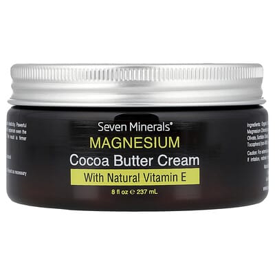Крем для тела с магнием и маслом какао, с натуральным витамином E, 8 fl oz (237 mL)