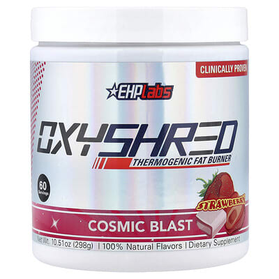 OxyShred термогенный жиросжигатель, Cosmic Blast, клубника, 10.51 oz (298 g)