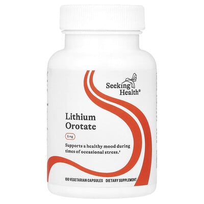 Литий Orotate, 5 mg, 100 вегетарианских капсул