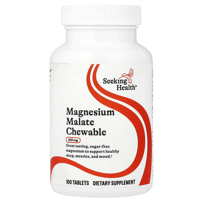 Магний малат, жевательные таблетки, 100 mg, 100 таблеток