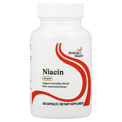 Ниацин, 50 mg NE, 100 капсул