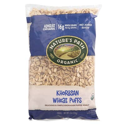 Зерновые хлопья Nature's Path Organic Khorasan Wheat Puffs, 6 oz (170 g)