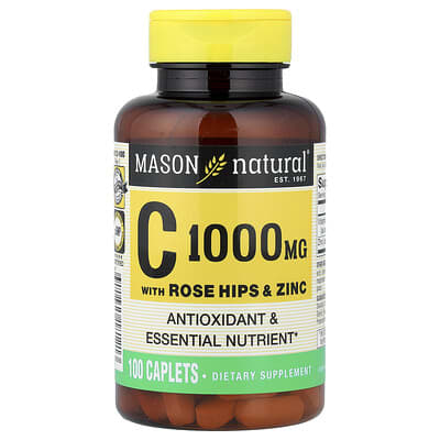 Vitamin C with Rose Hips & Zinc, 100 Caplets