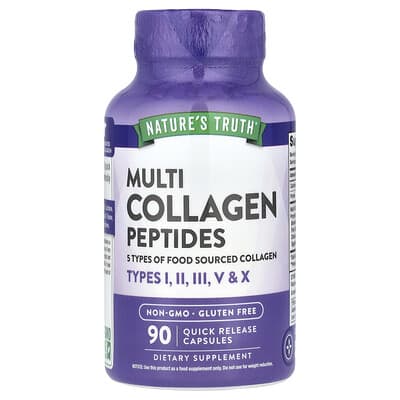 Nature's Truth мультиколлаген пептиды, 90 капсул (500 mg на капсулу)
