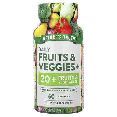 Nature's Truth Daily Fruit & Veggies +, 60 капсул
