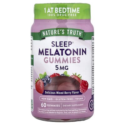 Nature's Truth жевательные мармеладки Sleep Melatonin Mixed Berry 5 mg 60 шт