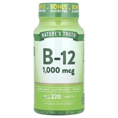 Vitamin B-12, 1,000 mcg, 220 Tablets