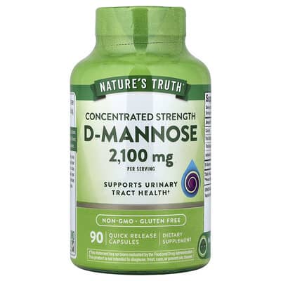 Nature's Truth D-Mannose, 90 капсул быстрого высвобождения (700 mg per Capsule)