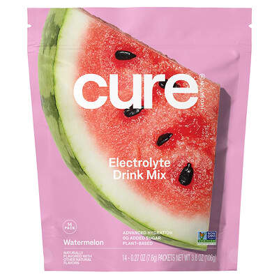 Hydrating Electrolyte Mix, Watermelon, 14 пакетиков, 0.27 oz (7.6 g) каждый