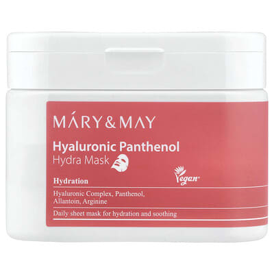 Mary & May Гиалуроновая пантеноловая маска Hydra Beauty, 30 листов, 14.1 oz (400 g)
