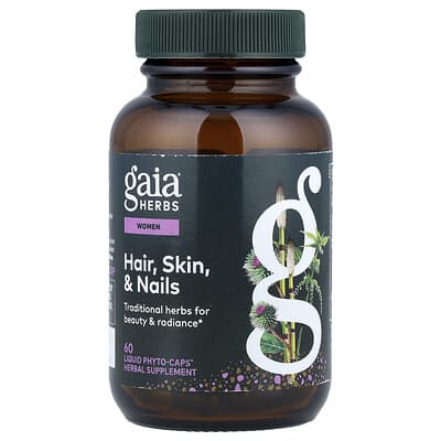 Gaia Herbs Женский комплекс для волос, кожи и ногтей, 60 Liquid Phyto-Caps®