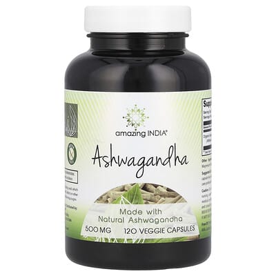 Ашваганда, 500 mg, 120 веганских капсул