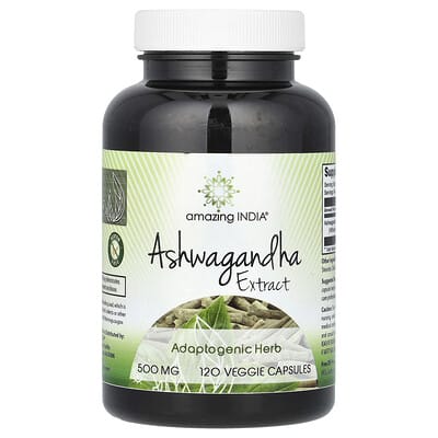 Экстракт ашваганды, 500 mg, 120 веганских капсул