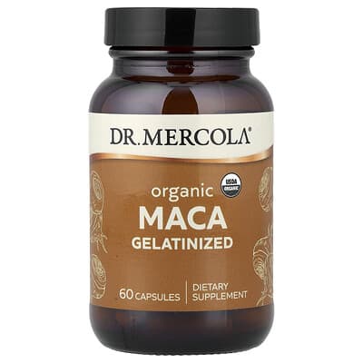 Organic Maca, желатинизированная, 60 капсул (500 мг на капсулу)