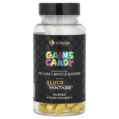 Gains Candy, Gluco Vantage®, 60 Capsules (100 mg per Capsule)