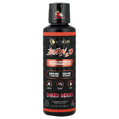 Burn2O, Shred Berry, Strawberry & Vanilla, 15.72 oz (465 ml)
