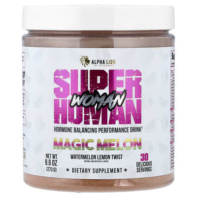 Напиток для баланса гормонов SuperHuman Woman, Magic Melon, Watermelon Lemon Twist, 9.6 oz (273 g)