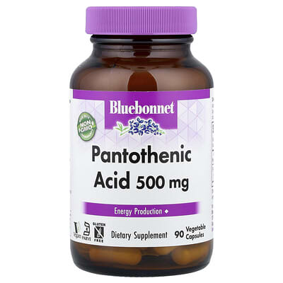 Pantothenic Acid, 500 mg, 90 Vegetable Capsules