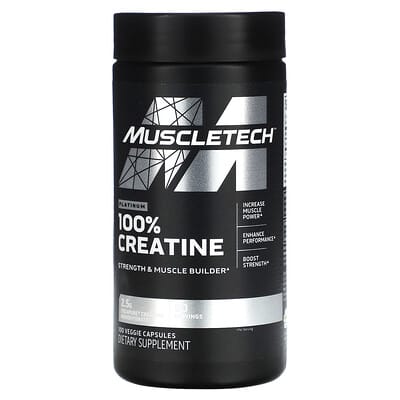 Креатин MuscleTech Platinum, 100 вегетарианских капсул
