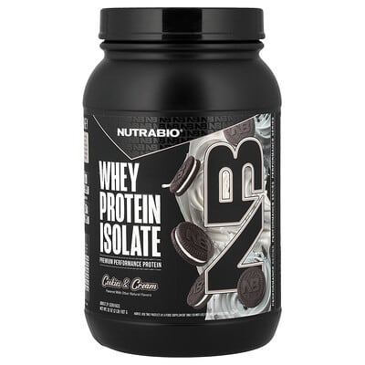 Изолят сывороточного протеина NutraBio Cookies & Cream 2 lb (907 g)