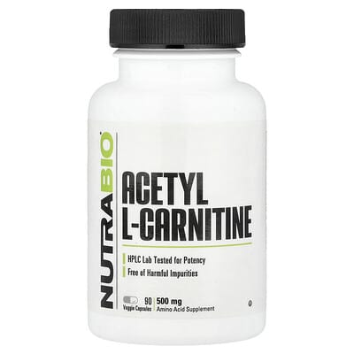 L-карнитин ацетил, 500 mg, 90 вегетарианских капсул