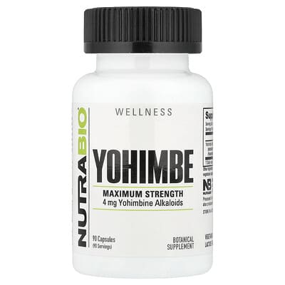NutraBio Yohimbe 90 капсул (100 mg на капсулу)