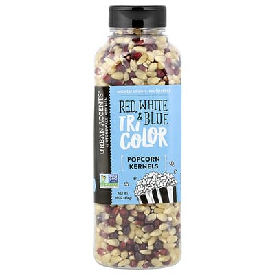 Popcorn Kernels, Red, White, & Blue Tricolor , 16 oz (454 g)