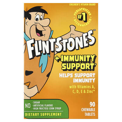 Flintstones Мультивитамины для детей, + Immunity Support, 90 жевательных таблеток
