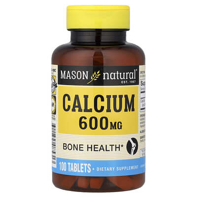 Кальций Mason Natural, 600 mg, 100 таблеток