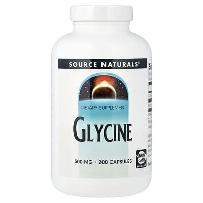 Глицин, 200 капсул (500 mg на капсулу)