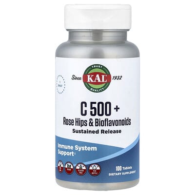 C 500 + Rose Hips & Bioflavonoids, 100 таблеток