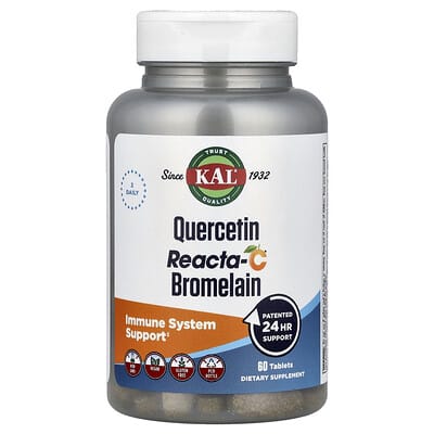 KAL Quercetin Reacta-C® Bromelain, 60 таблеток