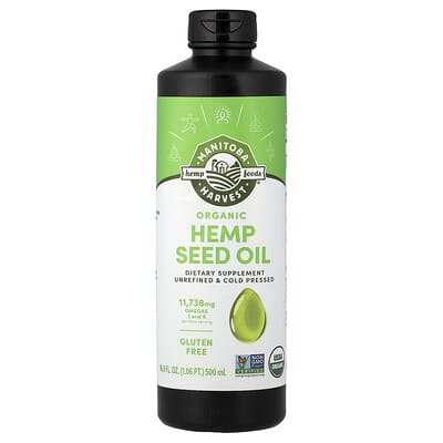 Organic Hemp Seed Oil, 16.9 fl oz (500 ml)