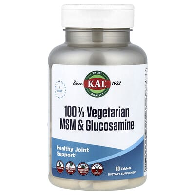 KAL MSM & Glucosamine, 100% вегетарианский, 60 таблеток