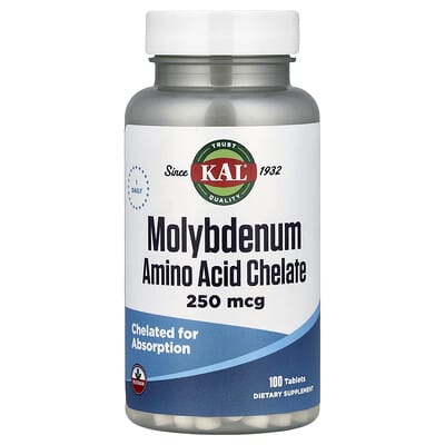 Molybdenum Amino Acid Chelate, 250 mcg, 100 Tablets