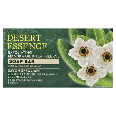 Очищающее мыло Desert Essence с маслом манука и маслом чайного дерева, 5 oz (142 g)
