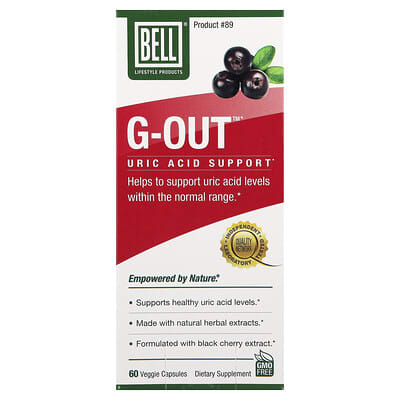 G-Out™, Uric Acid Support, 60 Veggie Capsules