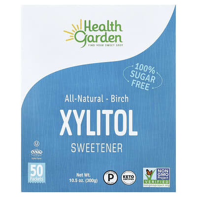 Натуральный подсластитель из березового ксилитола Health Garden, 50 пакетиков