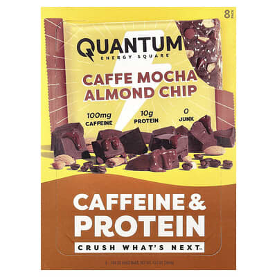 Энергетический протеиновый батончик, Caffe Mocha Almond Chip, 8 шт., 1.69 oz (48 g) каждый