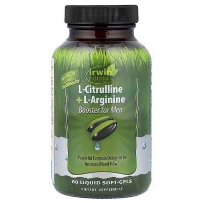 L-Citrulline + L-Arginine Booster для мужчин, 60 Liquid Soft-Gels