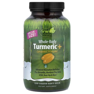 Irwin Naturals Whole-Body Turmeric™ + Curcumin C3 Complex®, 120 жидких капсул